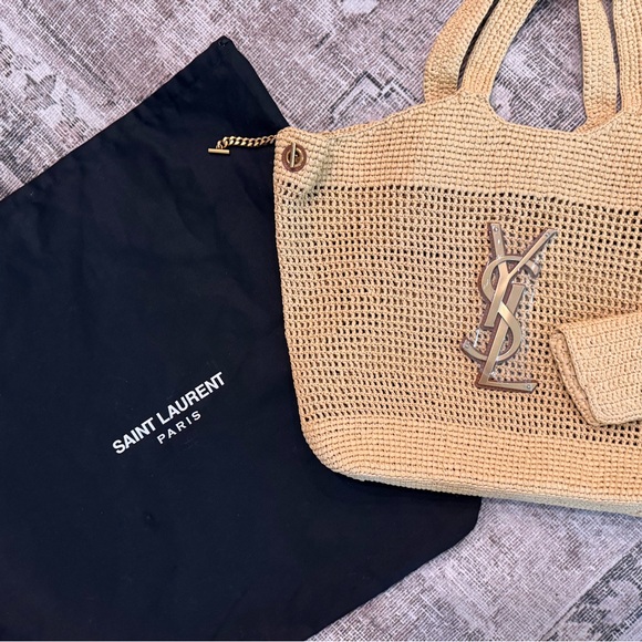 Saint Laurent Beige Crochet Tote - Picture 1 of 4
